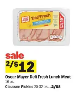 Meijer Oscar Mayer Deli Fresh Lunch Meat offer