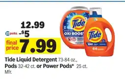 Meijer Tide Liquid Detergent or Pods offer
