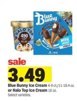 Meijer Blue Bunny Ice Cream or Halo Top Ice Cream offer