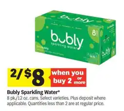 Meijer Bubly Sparkling Water offer