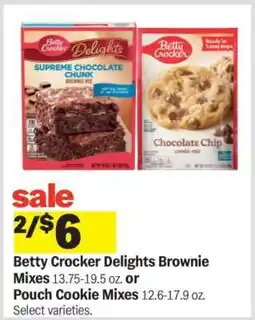 Meijer Betty Crocker Delights Brownie Mixes or Pouch Cookie Mixes offer