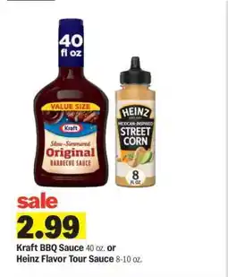 Meijer Kraft BBQ Sauce or Heinz Flavor Tour Sauce offer