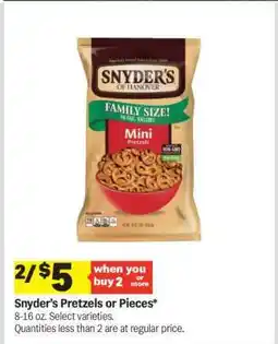 Meijer Snyder's Pretzels or Pieces offer