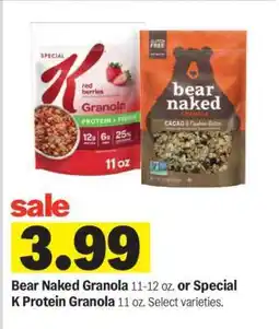 Meijer Bear Naked Granola or Special K Protein Granola offer