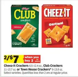 Meijer Cheez-It Crackers, Club Crackers, Town House Crackers offer