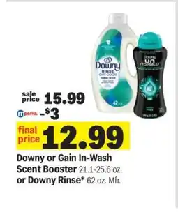 Meijer Downy or Gain In-Wash Scent Booster or Downy Rinse offer