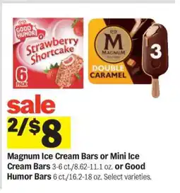 Meijer Magnum Ice Cream Bars or Mini Ice Cream Bars or Good Humor Bars offer