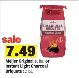 Meijer Meijer Original or Instant Light Charcoal Briquets offer
