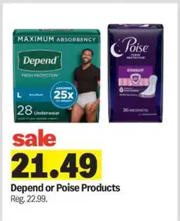 Meijer Depend or Poise Products offer