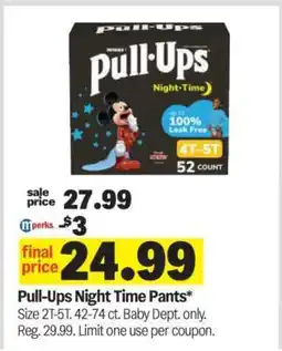 Meijer Pull-Ups Night Time Pants offer