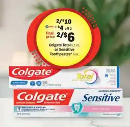 Meijer Colgate Total or Sensitive Toothpastes offer