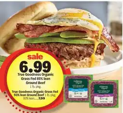 Meijer True Goodness Organic Grass Fed 85% lean Ground Beef offer