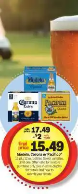 Meijer Modelo, Corona or Pacifico offer