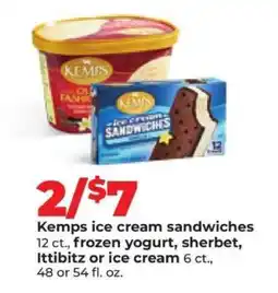 Hy-Vee Kemps Ice Cream Sandwiches offer