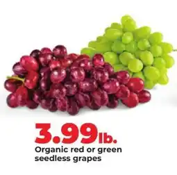 Hy-Vee Organic Red or Green Seedless Grapes offer