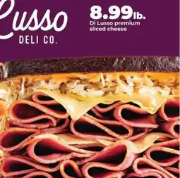 Hy-Vee Di Lusso premium sliced cheese offer