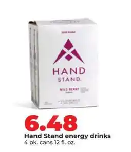 Hy-Vee Hand Stand energy drinks offer
