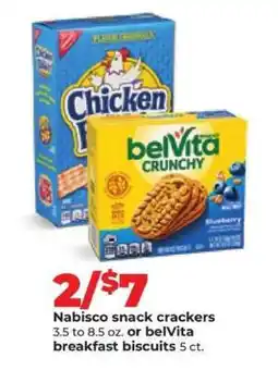 Hy-Vee Nabisco Snack Crackers or BelVita Breakfast Biscuits offer