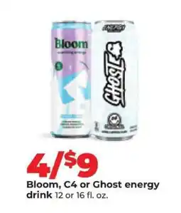 Hy-Vee Bloom, C4 or Ghost energy drink offer