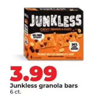 Hy-Vee Junkless Granola Bars offer