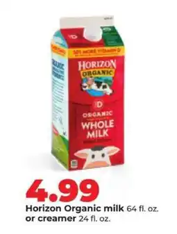 Hy-Vee Horizon Organic milk or creamer offer