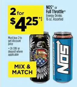 Dollar General NOS or Full Throttle Energy Drinks offer