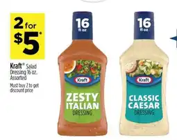 Dollar General Kraft Salad Dressing 16 oz. Assorted offer