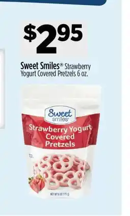 Dollar General Sweet Smiles Strawberry Yogurt Covered Pretzels 6 oz offer