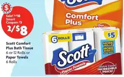Family Dollar Scott Comfort Plus Bath Tissue or Paper Towels offer