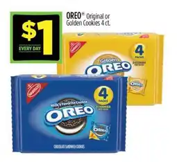 Dollar General OREO Original or Golden Cookies 4 ct offer