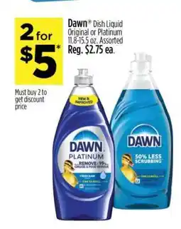 Dollar General Dawn Dish Liquid Original or Platinum offer