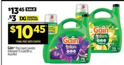 Dollar General Gain Plus Liquid Laundry Detergent offer