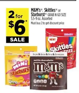 Dollar General M&Mβs , Skittles or Starburst offer