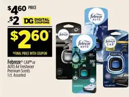 Dollar General Febreze CAR or AUTO Air Freshener offer