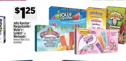 Dollar General Jolly Rancher , Margaritaville , Wyler’s , Sunkist or Warheads Freezer Bars offer