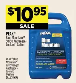 Dollar General PEAK Blue Mountain 50/50 Antifreeze + Coolant 1 Gallon offer