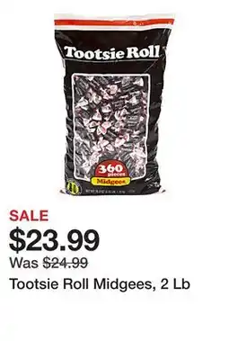 Office Depot Tootsie Roll Midgees, 2 Lb offer