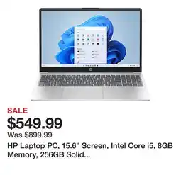 Office Depot HP Laptop PC, 15.6 Screen, Intel Core i5, 8GB Memory, 256GB Solid State Drive, Windows 11 Home offer