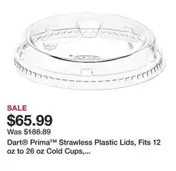 Office Depot Dart Prima Strawless Plastic Lids, Fits 12 oz to 26 oz Cold Cups, Clear, 1,000/Carton offer