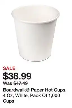 Office Depot Boardwalk Paper Hot Cups, 4 Oz, White, Pack Of 1,000 Cups offer