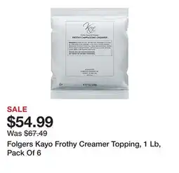 Office Depot Folgers Kayo Frothy Creamer Topping, 1 Lb, Pack Of 6 offer