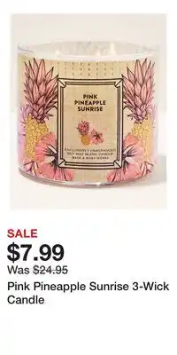 Bath & Body Works Pink Pineapple Sunrise 3-Wick Candle offer