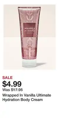 Bath & Body Works Wrapped In Vanilla Ultimate Hydration Body Cream offer