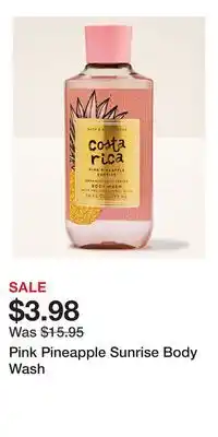 Bath & Body Works Pink Pineapple Sunrise Body Wash offer