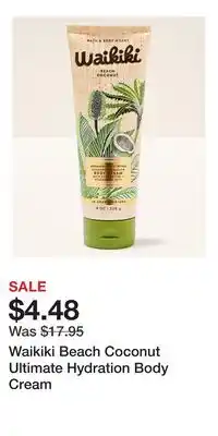 Bath & Body Works Waikiki Beach Coconut Ultimate Hydration Body Cream offer