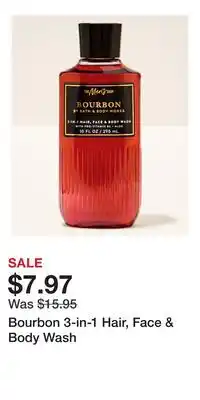 Bath & Body Works Bourbon 3-in-1 Hair, Face & Body Wash offer