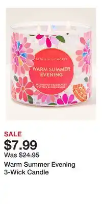 Bath & Body Works Warm Summer Evening 3-Wick Candle offer