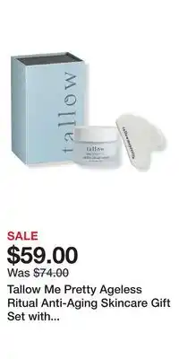 Ulta Beauty Tallow Me Pretty Ageless Ritual Anti-Aging Skincare Gift Set with Gua Sha offer