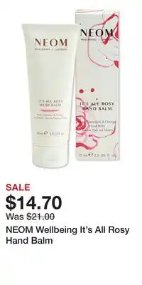 Ulta Beauty NEOM Wellbeing It's All Rosy Hand Balm offer