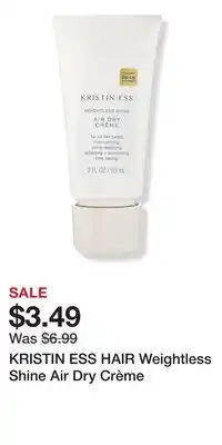 Ulta Beauty KRISTIN ESS HAIR Weightless Shine Air Dry Crème offer